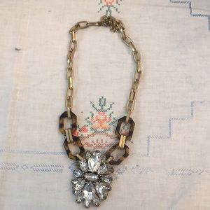 Jcrew rhinestone pendent tortoise necklace